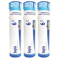 Boiron Sepia 6c, 80 Pellets, Homeopathic Medicine for Bloating and Lower Back Pain During Menstruation, 3 Count