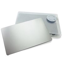 Ebamaz Metal Business Cards Blank Tablet Thick 86X54mm Pack of 10PCS (Stainless Steel 0.5mm Thickness, Original Finishing Silver (No Engrave))