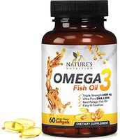 Omega 3 Fish Oil Concentrated Triple Strength 2400mg - EPA & DHA Fatty Acids Capsules, Non-GMO, Best Fish Oil Supplement by Nature's Nutrition, Lemon Flavor - 60 Softgels