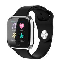 iCoold Watch Band Compatible for Fitbit Watch Band Design for Fitbit Versa/Fitbit Versa 2 / Fitbit Versa Lite Edition,Soft Silicone Sport Strap Replacement Bands Small/Large