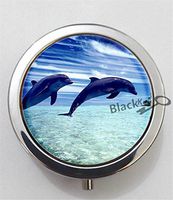BlackKey Dolphin 3-Compartment Decorative Pocket Gift Box Case Organizer for Pill, Color 1 -2185