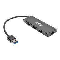 Tripp Lite 4-Port Portable Slim USB 3.0 Super speed Hub with Built In Cable (U360-004-SLIM)