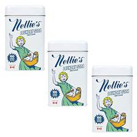 Nellie's Laundry Soda, 100 Load Tin 3 Pack Non Toxic, Biodegradable, Hypoallergenic, Vegan, Leaping Bunny Certified
