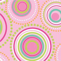 Creative Converting Mod Butterfly 3-Ply Beverage Napkins 16 Per Pack