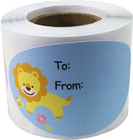 Baby Shower Gift Tag Stickers 1 1/2 x 2 1/2 Inch 100 Adhesive Labels