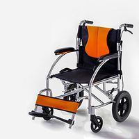 Weccan Wheelchair Lightweight Folding Portable Transport Chair with Bags Solid Tires Seatbelt Hand Brakes Comfortable Armrest Seat Heavy Duty 220lbs Swing Away Foot Rrests for Men and Women