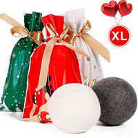 Wool Dryer Balls Laundry XL, 2 Pack Premium Organic Dryer Balls - Reusable Dryer Ball Natural Fabric Softener 100% New Zealand Wool, Baby Safe & Hypoallergenic, Reduce Wrinkles&Shorten Drying Time