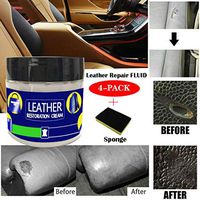 Aliturtle Professional Leather Color Restorer Recoloring Balm - Refinish, Repair, Renew Faded Burns Scratched Leather & Vinyl for Sofa, Clothing, Purse, Shoes, Car Seats, Couch, 4 x Cream + Sponge