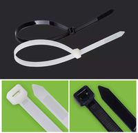 100 Pack Nylon Cable Zip Ties 12 Inch Ultra Strong Self-Locking Industrial Wire Straps 0.19''Width (Black & White)