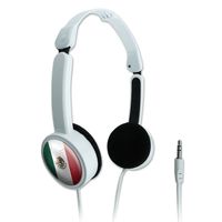 Novelty Travel Portable On-Ear Foldable Headphones Soccer Futbol Football Country Flag I-Z - Mexico Flag Soccer Ball