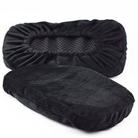 Beautyflier Pack of 2 Chair Armrest Pads Cover Invisible Zipper Memory Foam Elbow Support Anti-Slip Armrest Cushion Pad Universal Fit for Home Office Chair Black