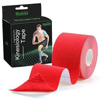 MUEUSS Kinesiology Tape Sports Tape Waterproof Hypoallergenic Breathable Elastic Roll for Knee Ankle Muscles Elbow Shoulder Latex Free Uncut 16.5 ft99 (1 Pc/Set, Red)