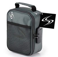 Smell Proof Bag - Smart Stash Case 8x6x3 - Large Combo Lock Container for Herbs, Weed Grinder, Pipe | Discreet Odorless Travel Storage Safe - Store Papers, Pax, Vape, Jar, Baggies - Odor Free (Gray)