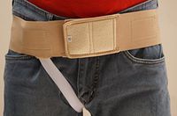 BOLD Single Inguinal Hernia Support Belt - Truss Brace With Pressure Pads XXL Biege