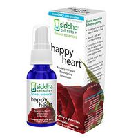 Siddha Remedies Happy Heart 100% Natural Plant Based Homeopathic Medicine Remedy with 12 Flower Essences for Anxiety Relief & Increased Energy Levels