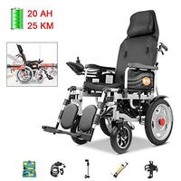 Wheelchair Medical Equipment Foldable Electric Self-Service Manual and Electric Dual Mode Electromagnetic Brake Can Lie Down and Rest Walker Assist Devices (Size : HG03-A)