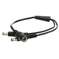 ACL 1 Feet DC Power Y Cable, Female DC Socket to Dual Male DC Plug, 10 Pack
