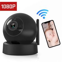 FHDCAM Wireless IP Camera Dome Camera, 1080P Home Camera, Indoor Security Surveillance System Remote Monitoring with Two-Way Audio and Night Vision for Baby/Elder/Pet/Nanny Monitor, Pan/Tilt with iOS