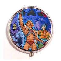Lingerin He-Man and The Master of The uviverse Fashion Custom Round Pill Box Case Medicine Vitamin Organizer as a Nice Gift
