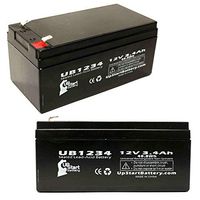 2 Pack Replacement for APC Back-UPS ES 350 BE350R Battery - Replacement UB1234 Universal Sealed Lead Acid Battery (12V, 3.4Ah, 3400mAh, F1 Terminal, AGM, SLA) - Includes 4 F1 to F2 Terminal Adapters