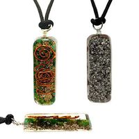Orgone Healing Pendant Adjustable Cord Green Aventurine Necklace EMF Protection