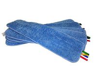 5pcs 18 Looped replacement Microfiber Refill Mop Pads Wet Dry 400GSM (Blue)
