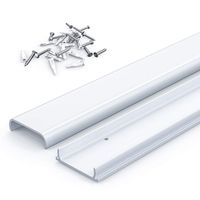 TV Cable Hider - 47 inch Cord Cover for Wall Mounted TV - CMC-08 TV Cable Concealer - Paintable Wire Cover Raceway Kit -3X L15.7in, W2.3 H0.7, White