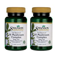 Swanson Full Spectrum 14 Mushroom Complex 60 Veg Capsules (2 Pack)