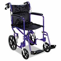Medline Deluxe Transport Chair - 300 lb Load Capacity