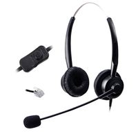 Comdio CH201VA2 Corded Call Center Phone Headset + Volume Mute Control for AASTRA Allworx Altigen Avaya NEC Nortel meridian Norstar PolyCom ShoreTel Adtran Digium Talkswitch Telephones with RJ9 jack