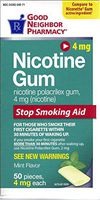 Nicotine Quit Smoking Mint Gum (4 mg), 50 Pieces Per Box By Good Neighbor Pharmacy