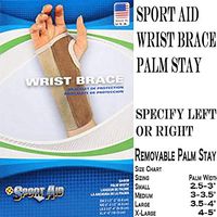 Sportaid Wrist Brace Palm Stay, Beige, Left, Small - 1 ea