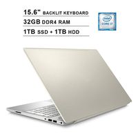 2020 NexiGo Upgraded Pavilion 15.6 Inch FHD 1080P Touchscreen Laptop| Intel 4-Core i7-8550U up to 4.0 GHz| 32GB DDR4 RAM| 1TB SSD (Boot) + 1TB HDD| Intel UHD 620| Backlit KB| Win10| Gold