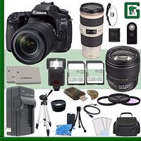 Canon EOS 80D DSLR Camera with 18-135mm Lens + Canon EF 70-200mm f/4L IS USM Lens + Canon EF-S 15-85mm f/3.5-5.6 IS USM Lens Green's Camera Bundle 8