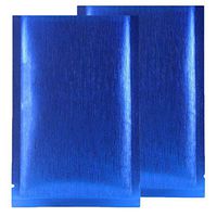 Double Sided Mylar Rice Paper Open Top Bag Sample Pack (100 Bags/Pack) (3.1" x 4.7", Blue)