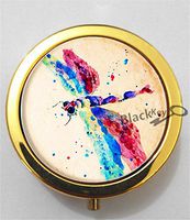 BlackKey Dragonfly 3-Compartment Decorative Pocket Gift Box Case Organizer for Pill, Color 2 -2302