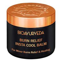 BIOAYURVEDA Burn Relief Insta Cool Balm |Natural Organic Vegan Ointment for Sunburn, Windburn, Cooking,Swelling,Scarring| Fast Relief Burn care& Cooling Action (2 Ounce)