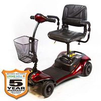 ShopRider Dasher Power Mobility 4-Wheel Scooter with 5 Year Extended Warranty (Burgundy)