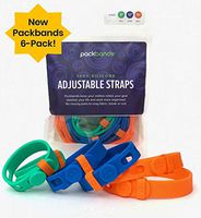 Packbands 6-Pack | Multipurpose Adjustable Storage Straps To Organize |100% Silicone | 6 Bands - 2 ea: 9", 12", 15" | Band and Loop Organizer for Cords & Cables, Travel, Home Goods, Tools, and More!