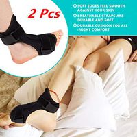 Plantar Fasciitis Night Splint for Plantar Fasciitis Pain Relief Sleep Support for Women/Men, Adjustable Dorsal Drop Foot Brace Fit Right or Left Foot with Compression Sleeves & Massage Ball (2 Pcs)