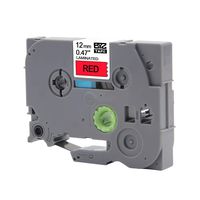 Replacement for Brother TZe Label Maker Tape, 12mm 0.47 Inch Black on Red Laminated TZe-431 TZe431 Color Tape Compatible with Brother P-Touch PT-D210 PT-H110 PT-D600 PT-1230PC PT-1280, 1 Pack