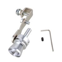 RDEXP Silver Size M/37-48mm Aluminum Alloy Exhaust Silencer Pipe Whistle Turbo for Car Modifieding