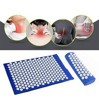 HZYWL Back and Neck Pain Relief Acupressure Mat and Pillow Set for Back/Neck Pain Relief and Muscle Relaxation,Blue