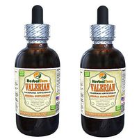 Valerian (Valeriana officinalis) Tincture, Organic Dried Roots Liquid Extract (Brand Name: HerbalTerra, Proudly Made in USA) 2x2 fl.oz (2x60 ml)