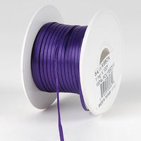 BBCrafts Purple Satin Ribbon 1/8 inch 100 Yards