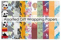 eVincE Large Thick Matte Gift Wrapping Paper | fine Fun Facts on The Wraps | All Occasions | Assorted Interesting Design 10 Wrapping Sheets (Approx 50 x 70 cms)