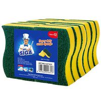 MR.SIGA Heavy Duty Scrub Sponge, Pack of 12, Size:11 x 7 x 3 cm, 4.3" x 2.8" x 1.2"