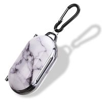 Galaxy Buds Case, SANKTON Protective Shockproof TPU Gel Cover with Printing for Samsung Galaxy Buds (White Marble)