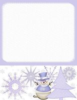 Winter Snowman Stationery Printer Paper 26 Sheets