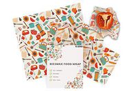 Hsc Beeswax Wrap – 3 Pack – Sustainable product – Organic Ingredients No Chemicals – Safe Eco-Friendly Plastic free Alternative – Reusable and Biodegradable Food Wrap – 3 Sizes Included(Kitchen blue)